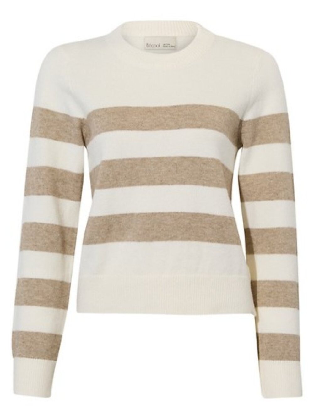OLIVIA GREY Women's Striped Pullover Size L in Tan Multi